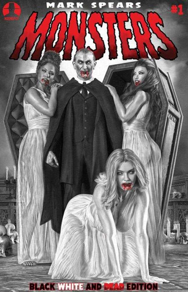 Mark Spears Monsters #1 7 Th Printing Black White & Dead Edition Cover C Mark Spears Court Of Blood Variant | L.A. Mood Comics and Games