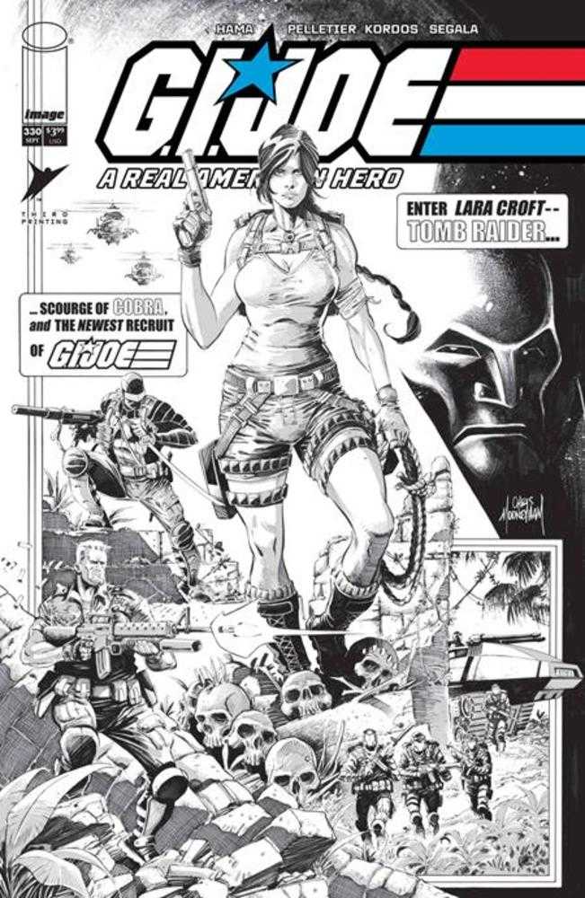 G.I. Joe A Real American Hero #330 3rd Printing Cover B Chris Mooneyham Black & White Variant | L.A. Mood Comics and Games