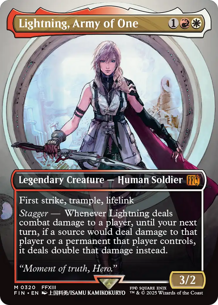 Lightning, Army of One (Borderless) (0320) [FINAL FANTASY] | L.A. Mood Comics and Games
