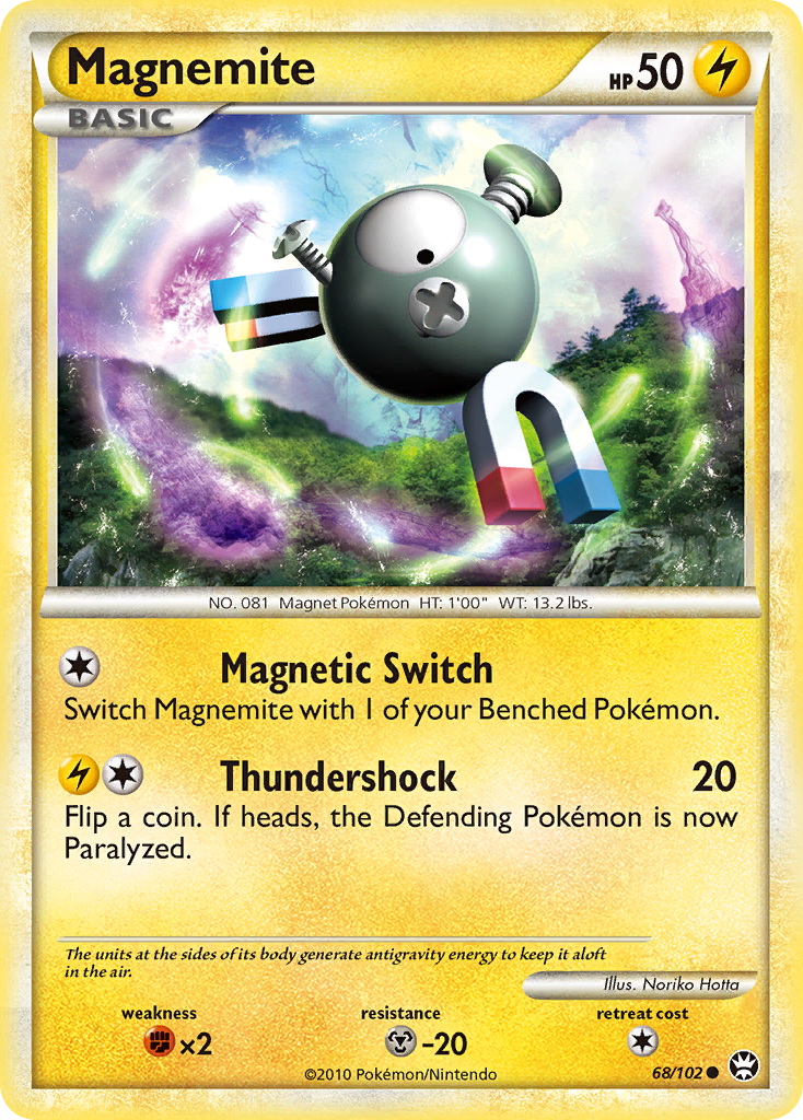 Magnemite (68/102) [HeartGold & SoulSilver: Triumphant] | L.A. Mood Comics and Games
