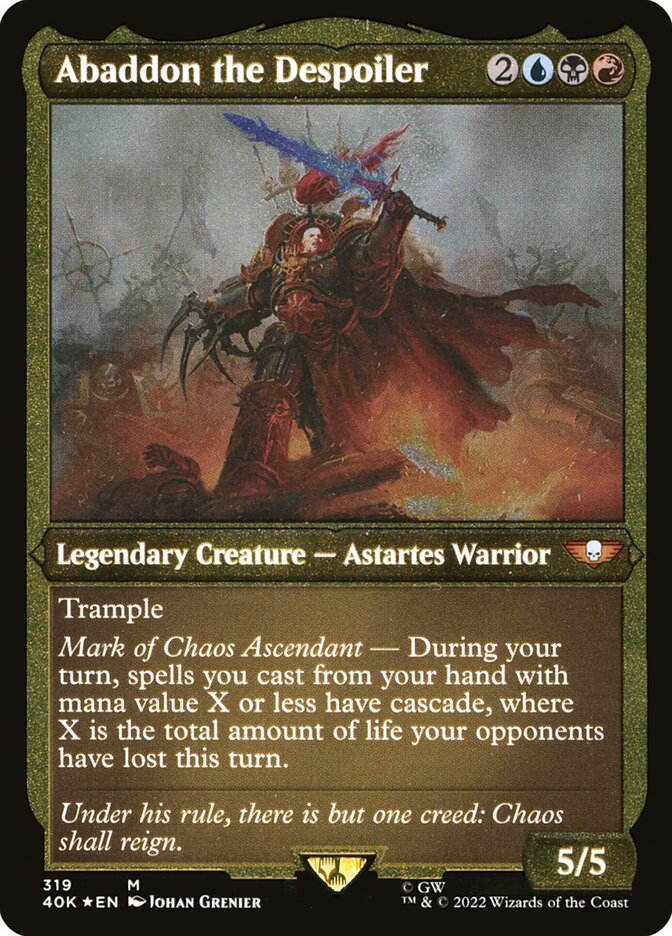 Abaddon the Despoiler (Display Commander) (Etched Foil) [Warhammer 40,000] | L.A. Mood Comics and Games