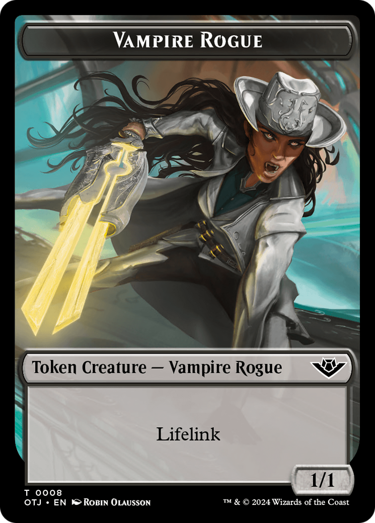 Treasure // Vampire Rogue Double-Sided Token [Outlaws of Thunder Junction Tokens] | L.A. Mood Comics and Games