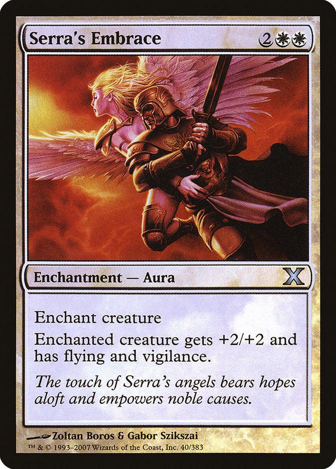 Serra's Embrace (Premium Foil) [Tenth Edition] | L.A. Mood Comics and Games