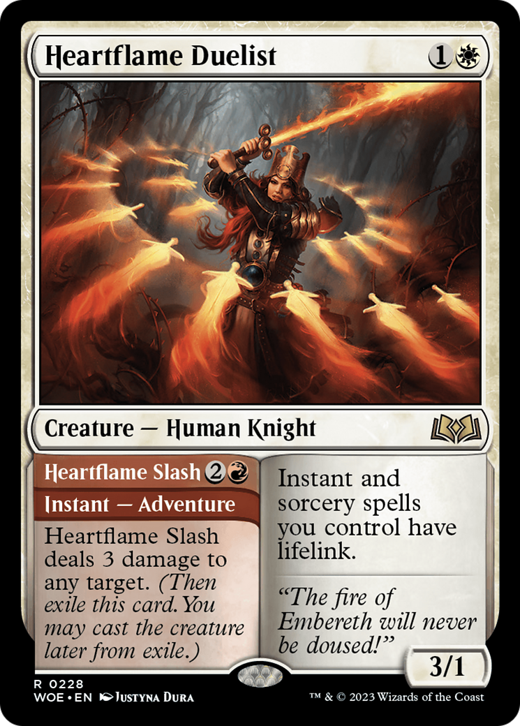 Heartflame Duelist // Heartflame Slash [Wilds of Eldraine] | L.A. Mood Comics and Games