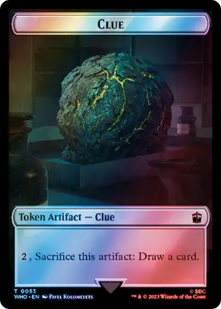 Alien Angel // Clue (0051) Double-Sided Token (Surge Foil) [Doctor Who Tokens] | L.A. Mood Comics and Games