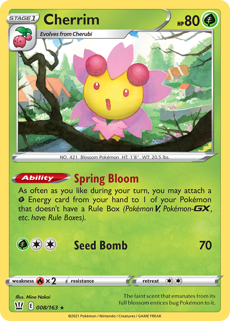 Cherrim (008/163) (Theme Deck Exclusive) [Sword & Shield: Battle Styles] | L.A. Mood Comics and Games