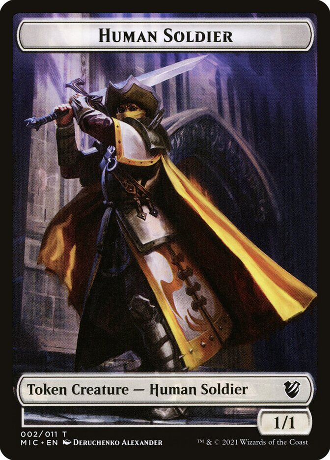 Copy // Human Soldier Double-Sided Token [Double Masters Tokens] | L.A. Mood Comics and Games