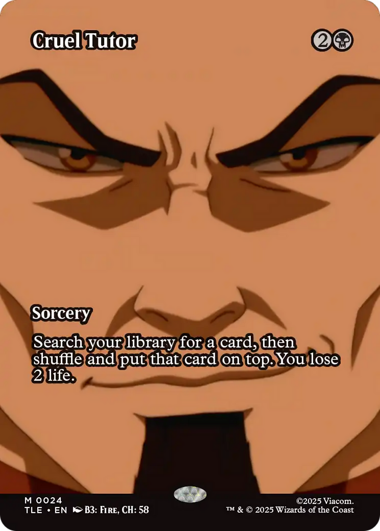Cruel Tutor (Borderless) [Avatar: The Last Airbender: Eternal-Legal] | L.A. Mood Comics and Games