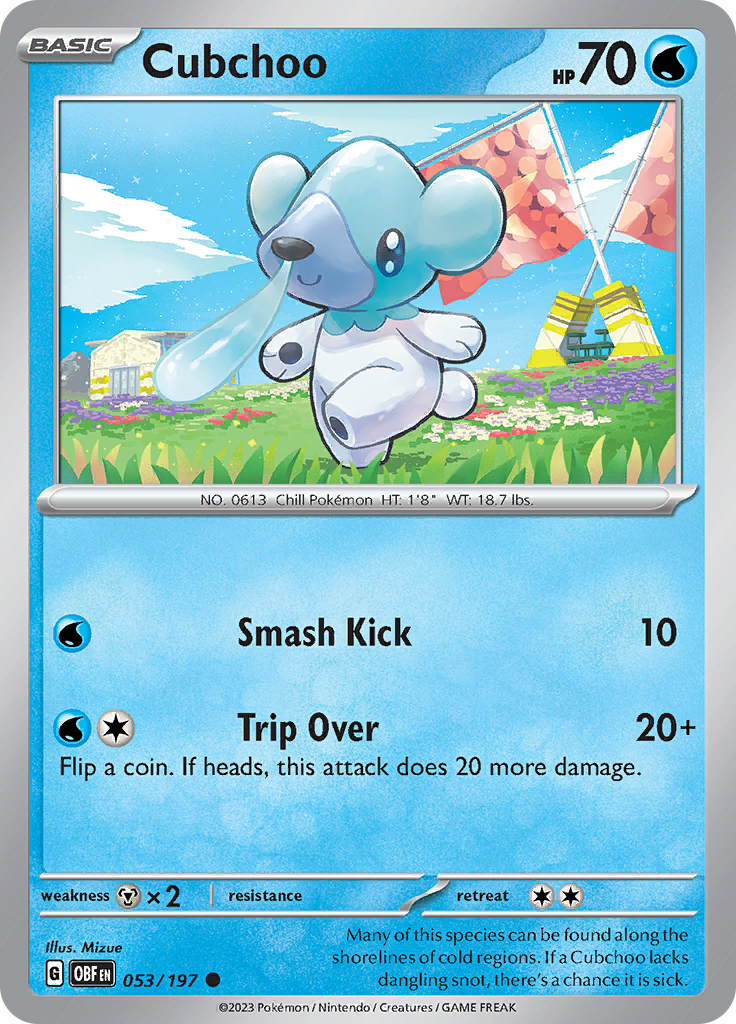 Cubchoo (053/197) [Scarlet & Violet: Obsidian Flames] | L.A. Mood Comics and Games
