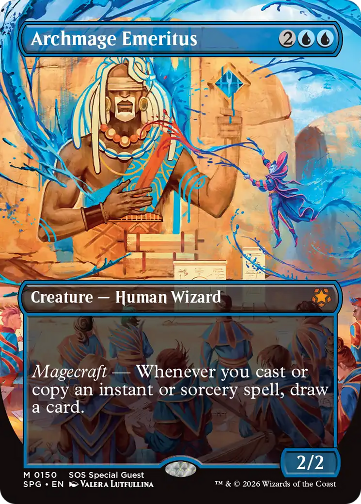 Archmage Emeritus (Borderless) [Secrets of Strixhaven Special Guests] | L.A. Mood Comics and Games
