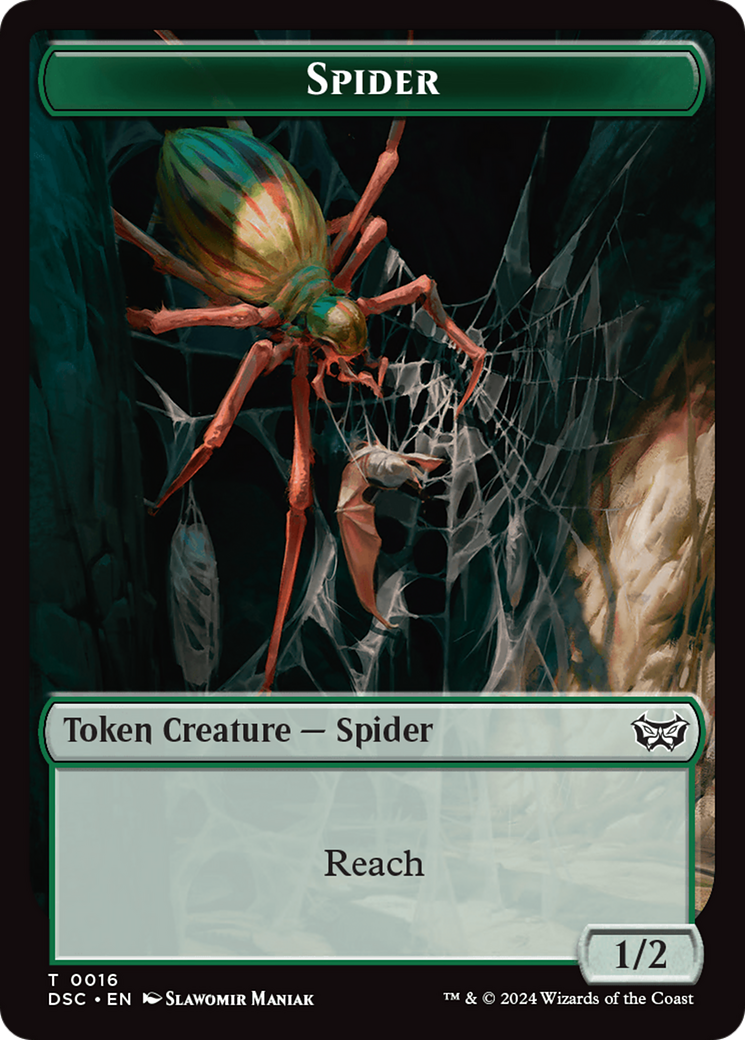 Treefolk // Spider Double-Sided Token [Duskmourn: House of Horror Commander Tokens] | L.A. Mood Comics and Games