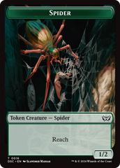 Treefolk // Spider Double-Sided Token [Duskmourn: House of Horror Commander Tokens] | L.A. Mood Comics and Games