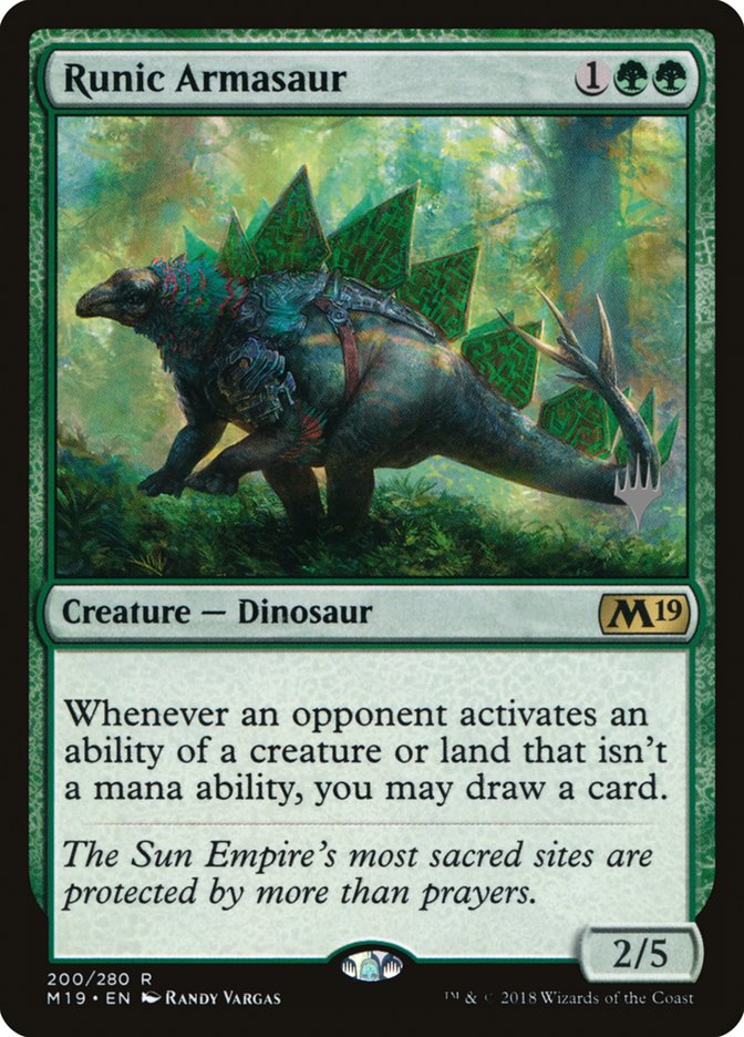 Runic Armasaur (Promo Pack) [Core Set 2019 Promos] | L.A. Mood Comics and Games