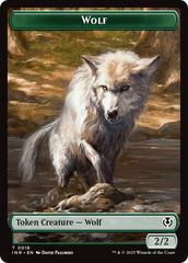 Wolf (0018) // Emblem - Arlinn, Embraces by the Moon Double-Sided Token [Innistrad Remastered Tokens] | L.A. Mood Comics and Games