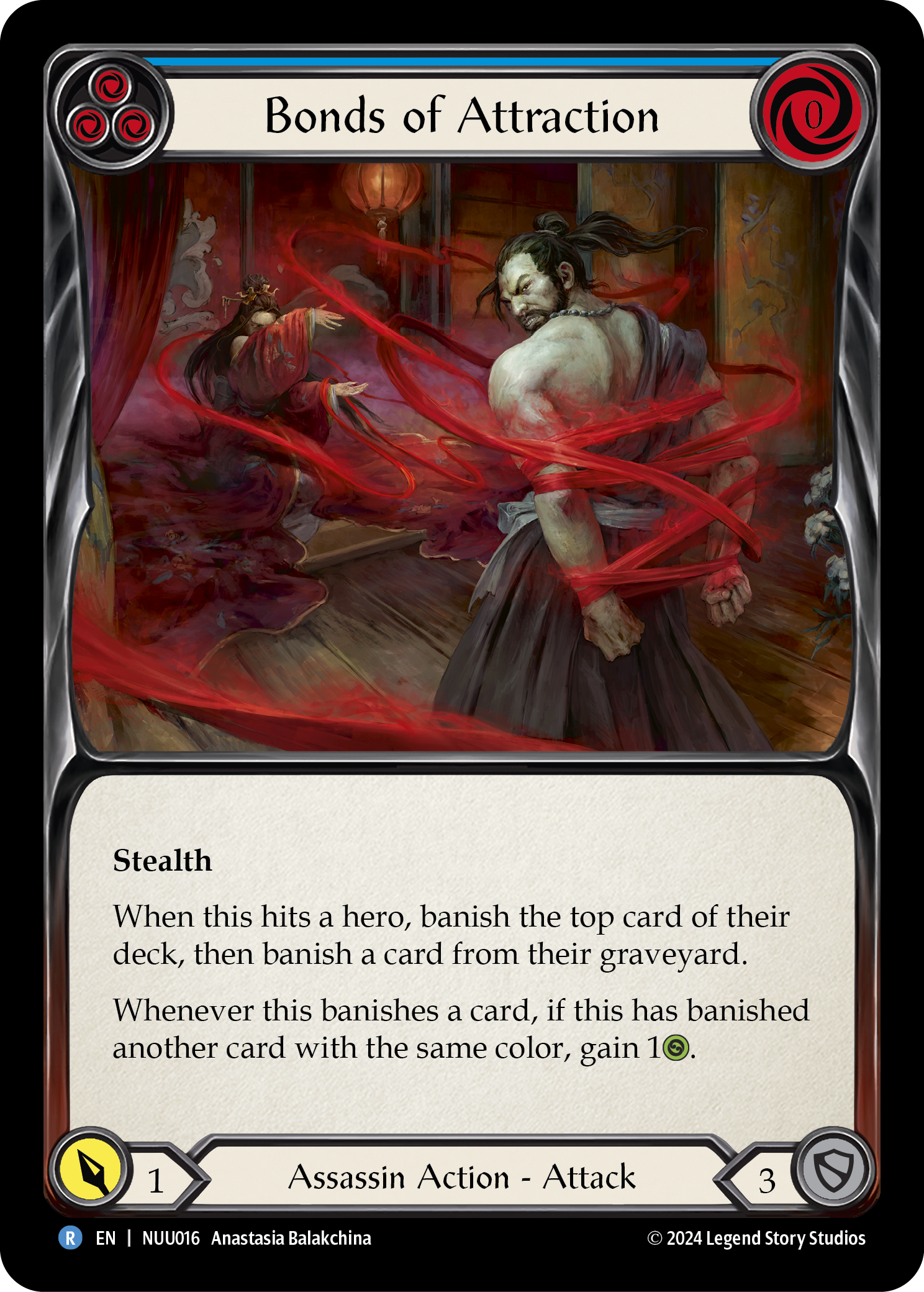 Bonds of Attraction (Blue) [NUU016] (Part the Mistveil Nuu Blitz Deck) | L.A. Mood Comics and Games