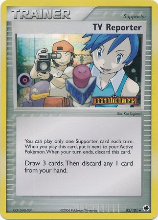 TV Reporter (82/101) (Stamped) [EX: Dragon Frontiers] | L.A. Mood Comics and Games