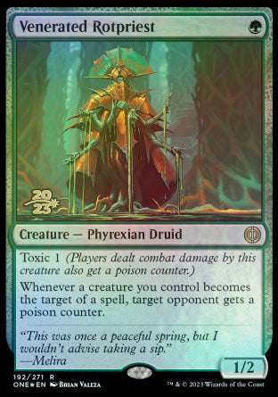Venerated Rotpriest [Phyrexia: All Will Be One Prerelease Promos] | L.A. Mood Comics and Games