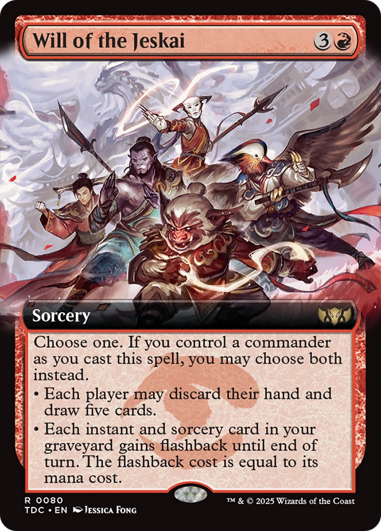 Will of the Jeskai (Extended Art) [Tarkir: Dragonstorm Commander] | L.A. Mood Comics and Games