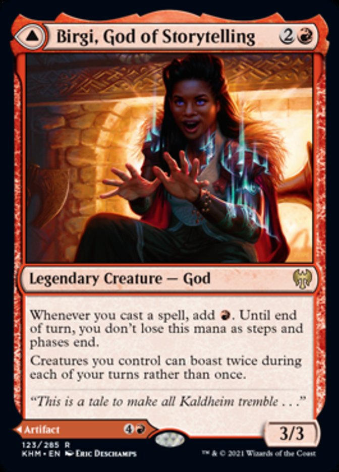 Birgi, God of Storytelling // Harnfel, Horn of Bounty [Kaldheim] | L.A. Mood Comics and Games