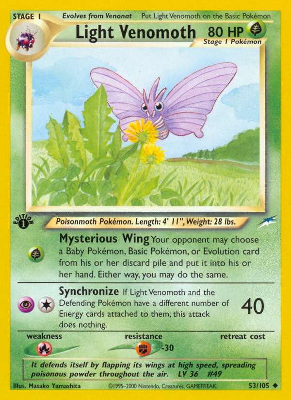 Light Venomoth (53/105) [Neo Destiny 1st Edition] | L.A. Mood Comics and Games