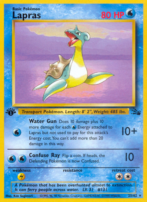 Lapras (25/62) [Fossil 1st Edition] | L.A. Mood Comics and Games