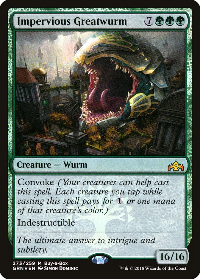 Impervious Greatwurm (Buy-A-Box) [Guilds of Ravnica] | L.A. Mood Comics and Games
