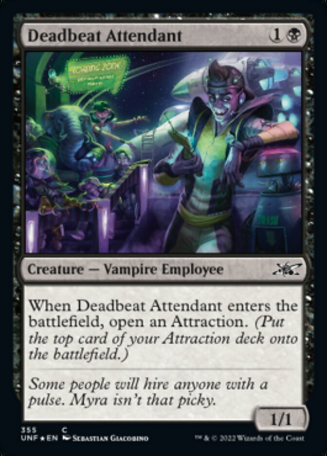 Deadbeat Attendant (Galaxy Foil) [Unfinity] | L.A. Mood Comics and Games