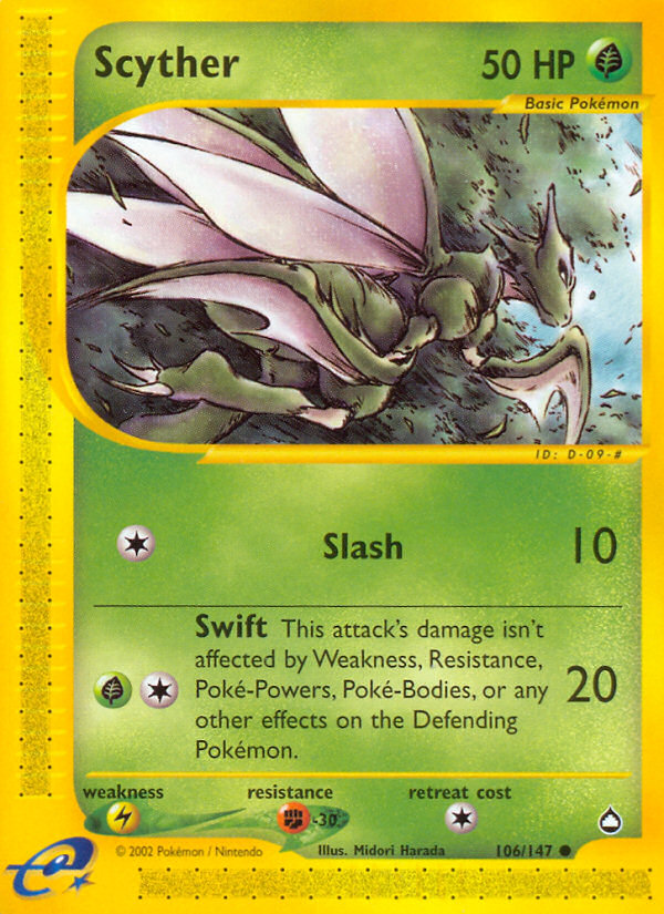 Scyther (106/147) [Aquapolis] | L.A. Mood Comics and Games