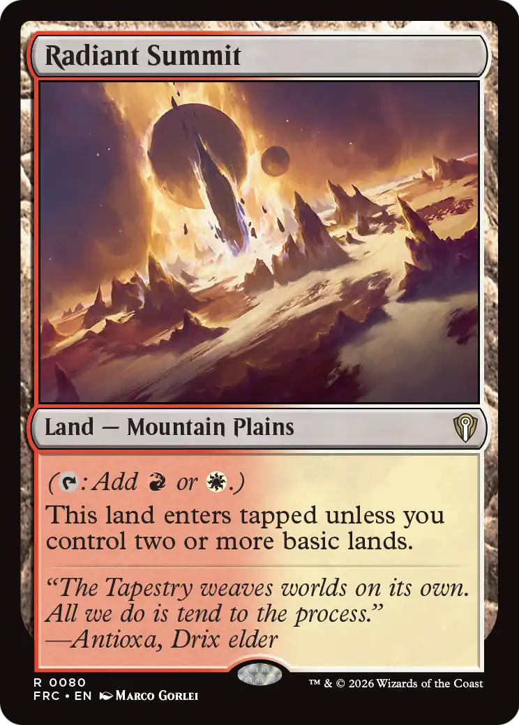 Radiant Summit [Reality Fracture Commander] | L.A. Mood Comics and Games
