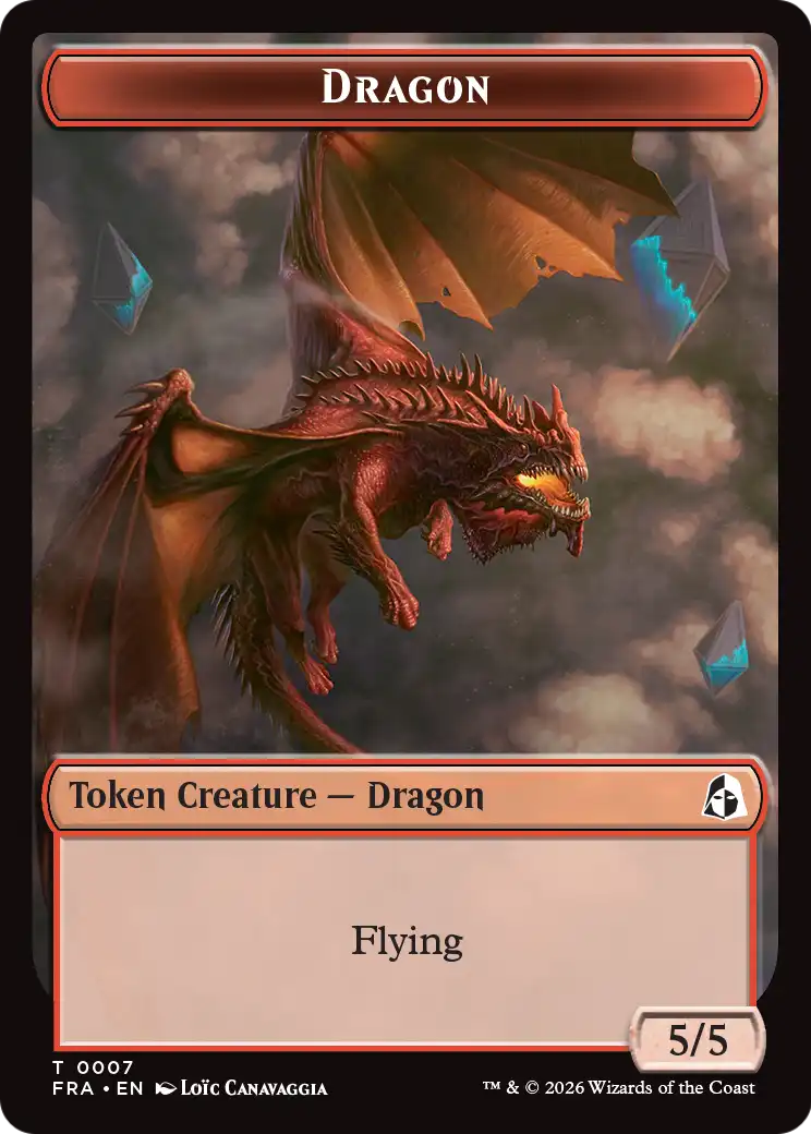 Dragon // Lotus Double-Sided Token [Reality Fracture Tokens] | L.A. Mood Comics and Games