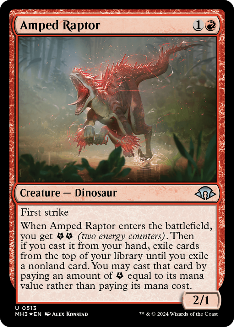 Amped Raptor (Ripple Foil) [Modern Horizons 3] | L.A. Mood Comics and Games