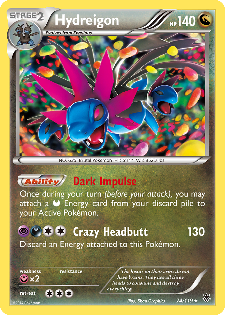 Hydreigon (74/119) [XY: Phantom Forces] | L.A. Mood Comics and Games