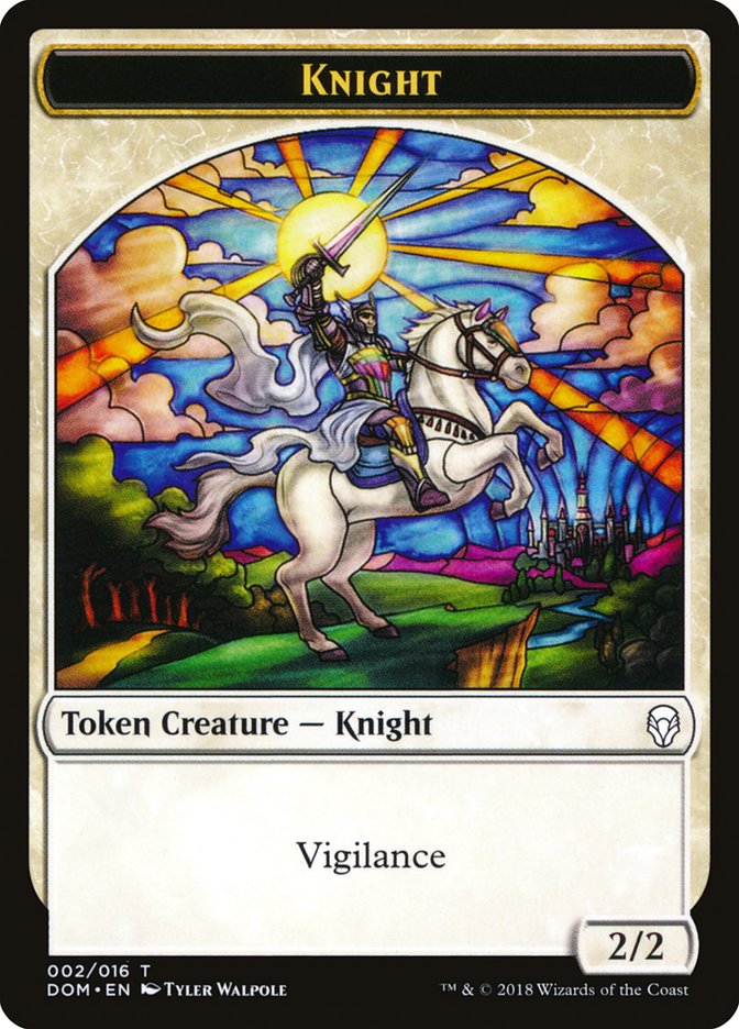 Knight Token (002/016) [Dominaria Tokens] | L.A. Mood Comics and Games
