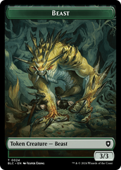 Beast (024) // Treasure Double-Sided Token [Bloomburrow Commander Tokens] | L.A. Mood Comics and Games