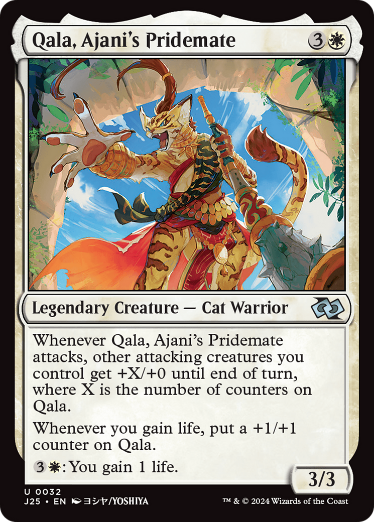 Qala, Ajani's Pridemate (Anime) [Foundations Jumpstart] | L.A. Mood Comics and Games