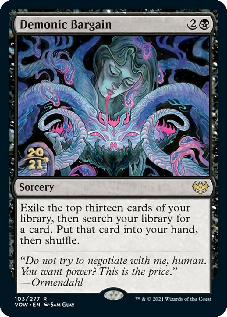 Demonic Bargain [Innistrad: Crimson Vow Prerelease Promos] | L.A. Mood Comics and Games