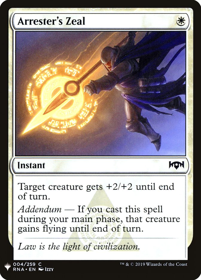 Arrester's Zeal [Mystery Booster] | L.A. Mood Comics and Games