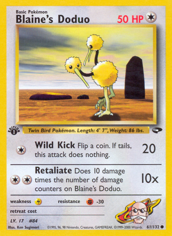 Blaine's Doduo (61/132) [Gym Challenge 1st Edition] | L.A. Mood Comics and Games
