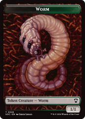 Eldrazi Spawn // Worm Double-Sided Token [Secrets of Strixhaven Commander Tokens] | L.A. Mood Comics and Games