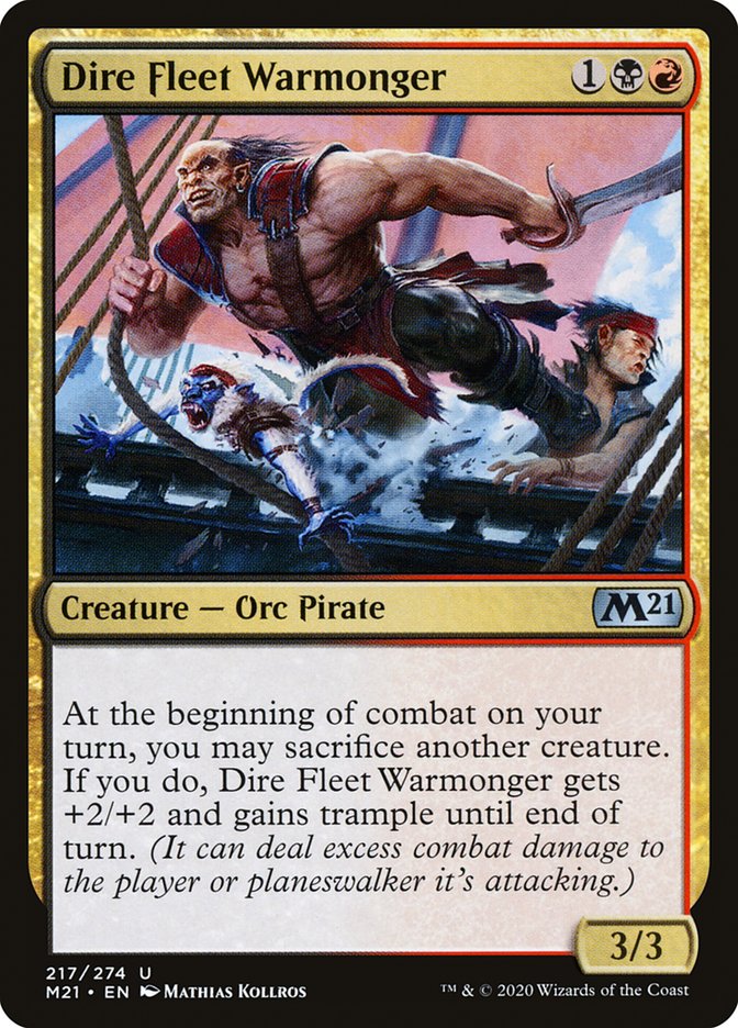 Dire Fleet Warmonger [Core Set 2021] | L.A. Mood Comics and Games