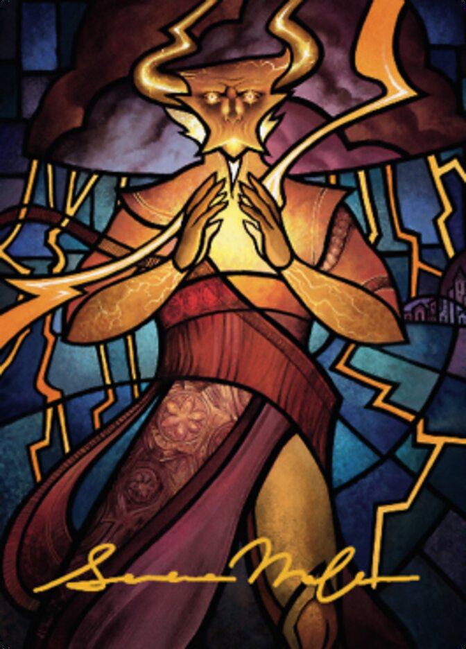 Najal, the Storm Runner Art Card (Gold-Stamped Signature) [Dominaria United Art Series] | L.A. Mood Comics and Games