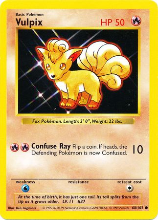 Vulpix (68/102) [Base Set Shadowless Unlimited] | L.A. Mood Comics and Games