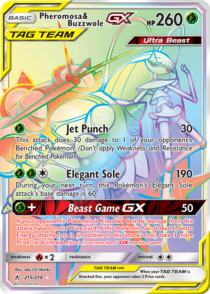 Pheromosa & Buzzwole GX (215/214) [Sun & Moon: Unbroken Bonds] | L.A. Mood Comics and Games
