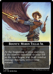 Bounty: Miron Tillas Jr. // Bounty Rules Double-Sided Token [Outlaws of Thunder Junction Commander Tokens] | L.A. Mood Comics and Games