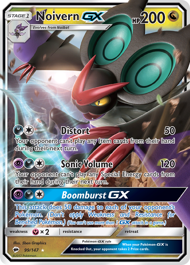 Noivern GX (99/147) [Sun & Moon: Burning Shadows] | L.A. Mood Comics and Games