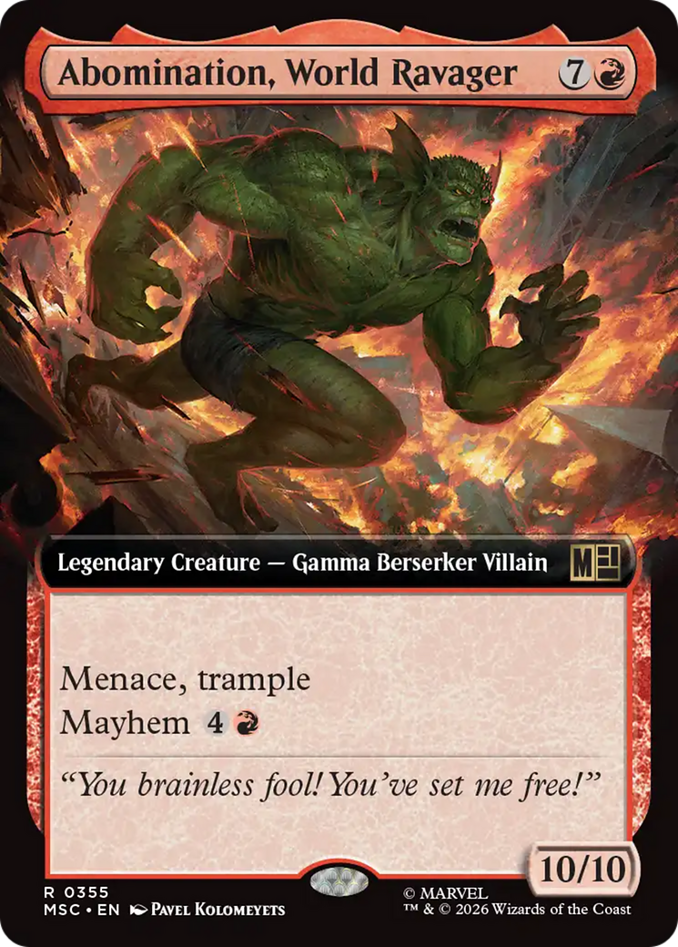 Abomination, World Ravager (Extended Art) [Marvel Super Heroes Commander] | L.A. Mood Comics and Games