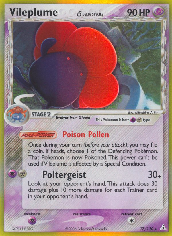 Vileplume (17/110) (Delta Species) [EX: Holon Phantoms] | L.A. Mood Comics and Games