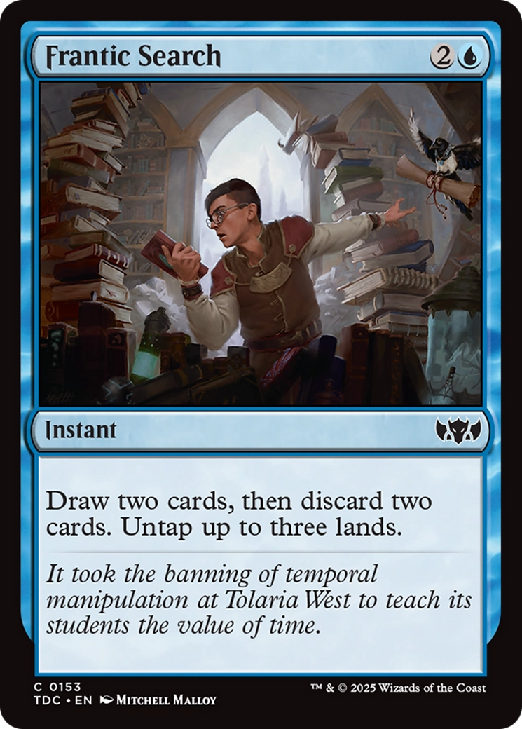 Frantic Search [Tarkir: Dragonstorm Commander] | L.A. Mood Comics and Games