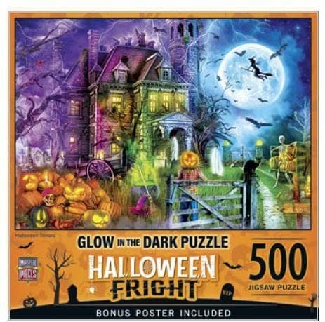 Puzzle 500pc - Stained Glass: Halloween Terrors | L.A. Mood Comics and Games