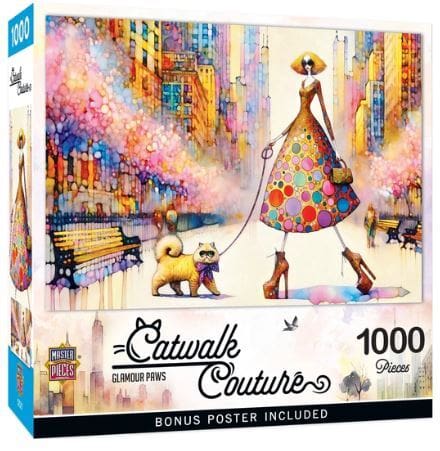 Puzzle 1000pc -  Glamour Paws | L.A. Mood Comics and Games